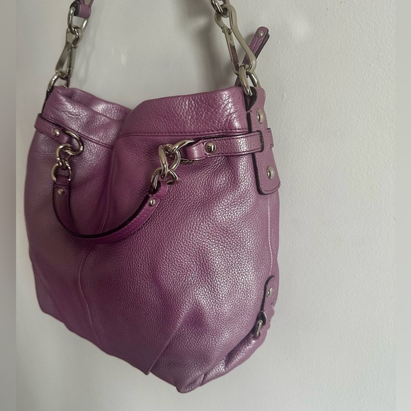 Coach Brooke Purple Convertible Hobo Shoulder Bag - Picture 2 of 10